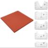 15x15 Silicone Heat Press Mat with Dressing Ruler Set, 0.3 Thickest Silicone Heat Press Pad for Heat Press Machine, Flat Heat Transfer Press Replacement Pad view 1