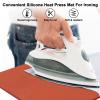 15x15 Silicone Heat Press Mat with Dressing Ruler Set, 0.3 Thickest Silicone Heat Press Pad for Heat Press Machine, Flat Heat Transfer Press Replacement Pad view 2