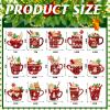 BBTO 15 Pcs Christmas Diamond Painting Keychains 5d DIY Hot Cocoa Diamond Art Ornaments Hot Cocoa Buffalo Plaid DIY Crafts for Adult Xmas Hanging Tree Decoration Party Decor Home view 3