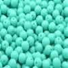 30 pcs Round Pressed Beads 0.31 in (8 mm) White Neon Silk Mint 02010-29569 view 1
