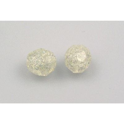30pcs Fire Polished Faceted Beads Round 8 mm, Transparent Yellow Cracked (80100-85500), Bohemia Crystal Glass, Czechia 15119001