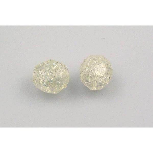 30pcs Fire Polished Faceted Beads Round 8 mm, Transparent Yellow Cracked (80100-85500), Bohemia Crystal Glass, Czechia 15119001