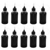 Piutouyar 30ml Plastic Bottle, 10pcs Fine Needle Tip Applicator, Black, for Crafting, Art Projects view 1