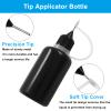 Piutouyar 30ml Plastic Bottle, 10pcs Fine Needle Tip Applicator, Black, for Crafting, Art Projects view 4