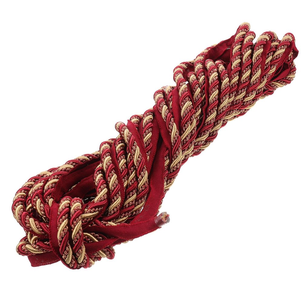 Cushion Decor Accessory 4-ply Braided Cord Rope Trim 12.5m Elegant Decorative Rope for DIY Projects