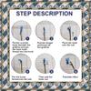 DL-YTG Latch Hook Kits Rug Ghost Crochet Yarn Cushion Colour Pre-Printed Canvas Cover Rug Needlework DIY Hook and Latch Kit Christmas Home Decoration 30x30cm/12 X12in view 4