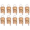 10 Pcs Vintage Hanging Bells Small Christmas Bells for Decoration, Rustic Gold Jingle Bells for Craft, Farmhouse Bell Ornaments, Witch & Cow Bells for Home Decor, Wind Chime, Door Knob, Wall Decor view 1