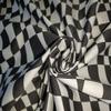 100% Cotton Twill Fabric Black and White Plaids 58" Wide view 1