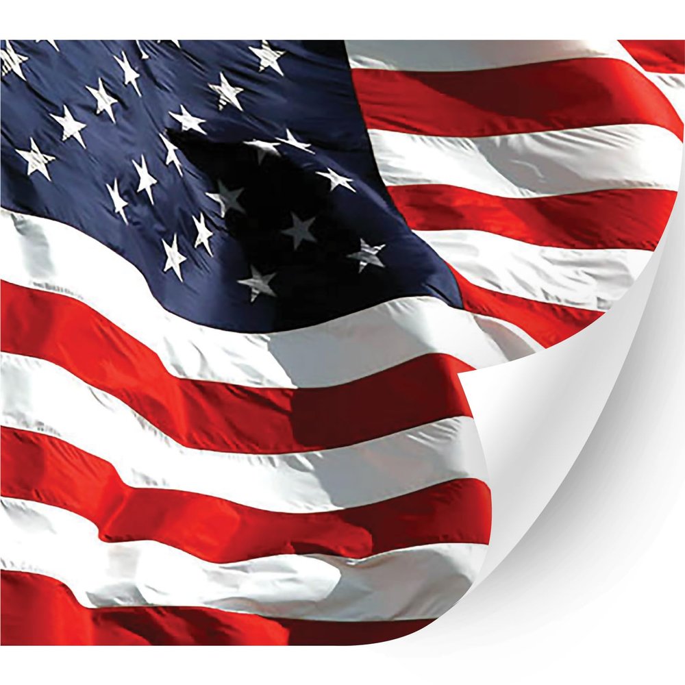 HTV4U Puff American Themed Patterned Heat Transfer Vinyl (American Flag, 20" x 1 Yard) - 3D Printed, Iron on Vinyl, Heat Press Transfer Paper for T-Shirt, Fabric