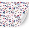 HTV4U Puff American Themed Patterned Heat Transfer Vinyl (Memorial Day Party, 20" x 1 Yard) - 3D Printed, Heat Transfer Paper, Iron on Vinyl, Printed Patterns for Shirt, Heat Press view 1