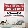 Bar Accessories for Man Cave Private Investigator Parking Only Tapestry Tapestry Aesthetic Man Cave Rules (Size : 75X100CM) view 4