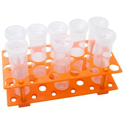 8Pcs 60ml Large Floral Tubes with Rack Holder, Detachable Floral Tubes Holder for Milkweed Leaf, Stem and Flower Cutting, More Stable Flower Holder