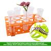 8Pcs 60ml Large Floral Tubes with Rack Holder, Detachable Floral Tubes Holder for Milkweed Leaf, Stem and Flower Cutting, More Stable Flower Holder view 2