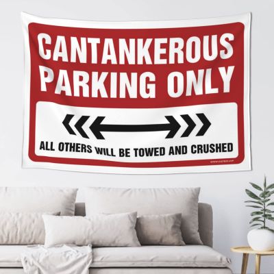 CakJuice Bar Decor for Home Cantankerous Parking Only Tapestry Garage Decor for Men Bed Room Decorations (Size : 75X100CM)
