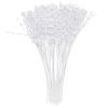100Pcs String Pearls Sticks, Artificial Pearls String Beads for Wedding Bridal Bouquet Pearls Sticks Beading on Wire Stems for DIY Garland Bridal Wedding Pearl Bouquet Accessories for Wedding(White) view 1