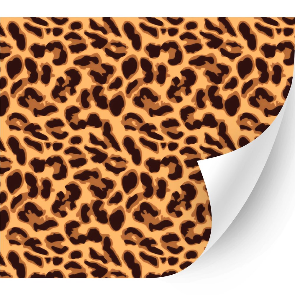 HTV4U Puff Animal Patterned Heat Transfer Vinyl (Leopard, 20" x 1 Yard) - 3D Printed, Iron on Vinyl, Printed Patterns for Shirt, Heat Press