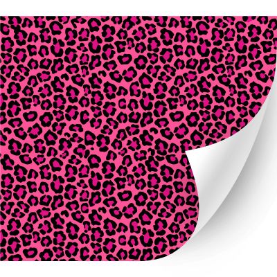HTV4U Puff Animal Patterned Heat Transfer Vinyl (Leopard Pink, 20" x 1 Yard) - 3D Iron on Vinyl, Heat Press Printed Patterns for T-Shirt, Hat, DIY Craft Projects