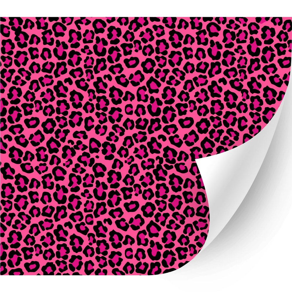 HTV4U Puff Animal Patterned Heat Transfer Vinyl (Leopard Pink, 20" x 1 Yard) - 3D Iron on Vinyl, Heat Press Printed Patterns for T-Shirt, Hat, DIY Craft Projects