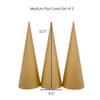 AllStellar Paper Mache Cones Open Bottom 12.2x4.5 in. Set of 3 (Medium Plus) - For DIY Art Projects, Crafts and Decorations! view 3