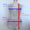 100% Handmade Rhinestones Applique on White net sew on Beads Crystal Patches Accessory for Dress Clothes (Sky Blue) view 4