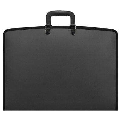 PATIKIL 11" x 17" Art Portfolio Case with Zipper, Portfolio Storage Bag Folder, Artist Carrying Case PP Material for Artist Storage Artwork Poster Painting Board, Black