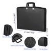 PATIKIL 11" x 17" Art Portfolio Case with Zipper, Portfolio Storage Bag Folder, Artist Carrying Case PP Material for Artist Storage Artwork Poster Painting Board, Black view 2