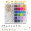 JQEEYGV 5500pcs Clay Beads Bracelet Making Kit 24 Colors Flat Preppy Beads for Friendship Bracelet kit with Letter Beads Jewelry Making Set for Beginners Gifts for Girls Ages 6-12 view 3