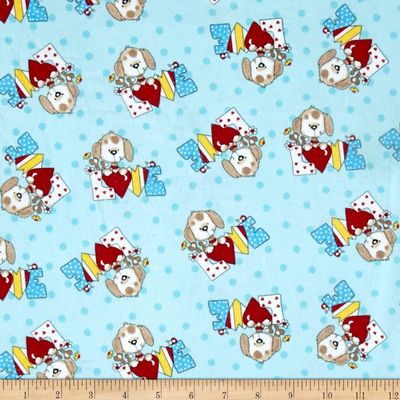 Puppy Love Comfy Flannel Fabric 1 Yard
