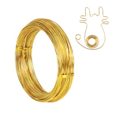 18 Gauge Aluminum Craft Wire, 165 Feet 1mm Bendable Metal Wire for Jewelry Making, Sculpting, Modelling, Wreath Making, Floral Making, Beading, Wire Wrapping (Gold)