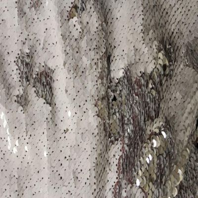 White/Silver Color Changing Sensory Wall Reversible Sequin Fabric Cut by The Yard, Easy to Flip Fabric, Great for Kids and Visual Stimulation, Sewing Needs, Arts & Crafts, Mermaid & More
