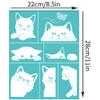 OLYCRAFT 2Pcs 8.6x11 Inch Peeping Cat Pattern Self-Adhesive Silk Screen Printing Stencil Butterfly Silk Screen Stencil Animal Theme Reusable Mesh Stencils Transfer for DIY T-Shirt Fabric Painting view 2