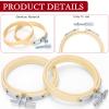Caydo 24 Pieces 2.5 Inch Embroidery Hoops Bulk Small Cross Stitch Hoop Bamboo Circle Mini Embroidery Hoops for Christmas Ornaments, Art Craft Home Decoration view 3
