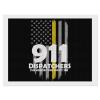 American Yellow Flag 911 Dispatchers 5D Diamond Art Painting Kits Full Drill Pictures Arts Craft for Home Wall Decor for Adults DIY Gift 12"x16" view 1