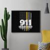 American Yellow Flag 911 Dispatchers 5D Diamond Art Painting Kits Full Drill Pictures Arts Craft for Home Wall Decor for Adults DIY Gift 12"x16" view 3