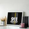 American Yellow Flag 911 Dispatchers 5D Diamond Art Painting Kits Full Drill Pictures Arts Craft for Home Wall Decor for Adults DIY Gift 12"x16" view 4
