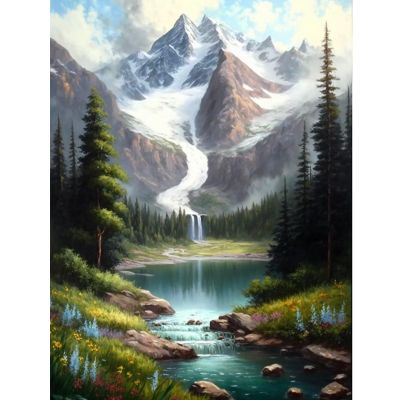 CoHraeu 5D Diamond Painting Kits for Adults - DIY Landscape Waterfalls Diamond Art Kits for Beginner Full Drill Cute Diamonds Painting Gem Art for Home Wall Decor 12x18 inch