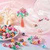 Fashewelry 120pcs 16mm UV Plating Opaque Acrylic Beads 15 Colors Chunky Bubble Gum Beads for Beadable Pen, Lanyards, Keychain, Bag Chain, Jewelry Making view 2