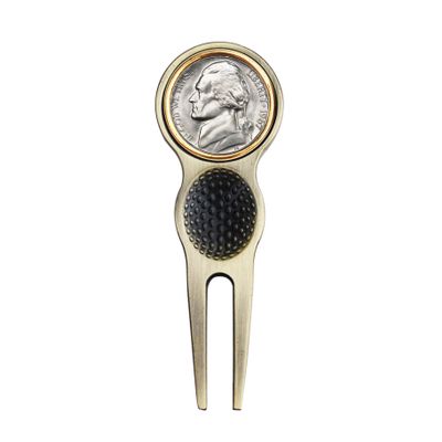 US 1967 Jefferson Nickel 5 Cent BU Uncirculated Coin Magnetic Golf Ball Marker Divot Tool NEW Birth Year Anniversary