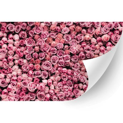 HTV4U Puff Floral Heat Transfer Vinyl (Pink Roses, 20" x 1 Yard) - Patterned 3D Printed Iron on Vinyl, Heat Press Paper for T-Shirt, DIY Craft