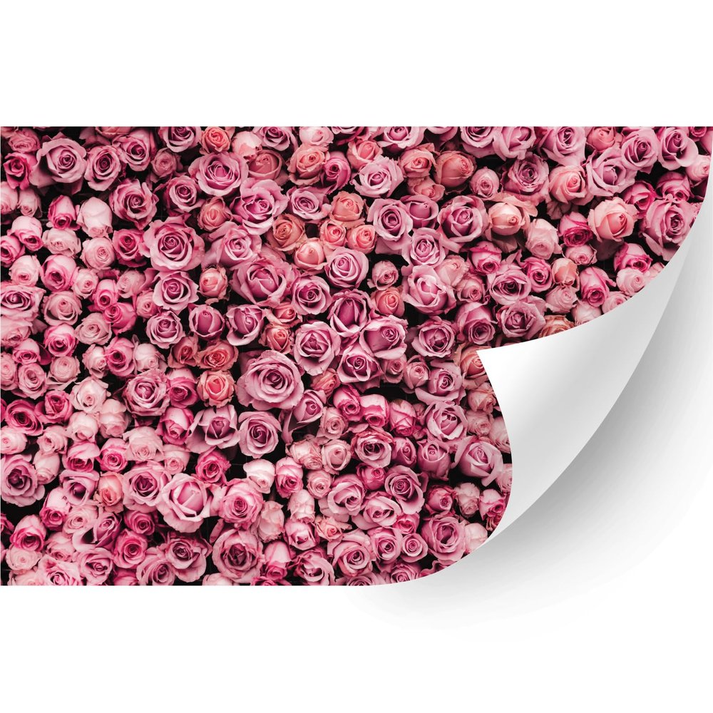HTV4U Puff Floral Heat Transfer Vinyl (Pink Roses, 20" x 1 Yard) - Patterned 3D Printed Iron on Vinyl, Heat Press Paper for T-Shirt, DIY Craft