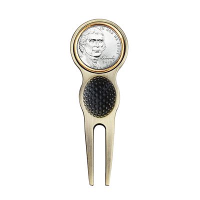 US 2012 Jefferson Nickel 5 Cent BU Uncirculated Coin Magnetic Golf Ball Marker Divot Tool NEW Birth Year Anniversary