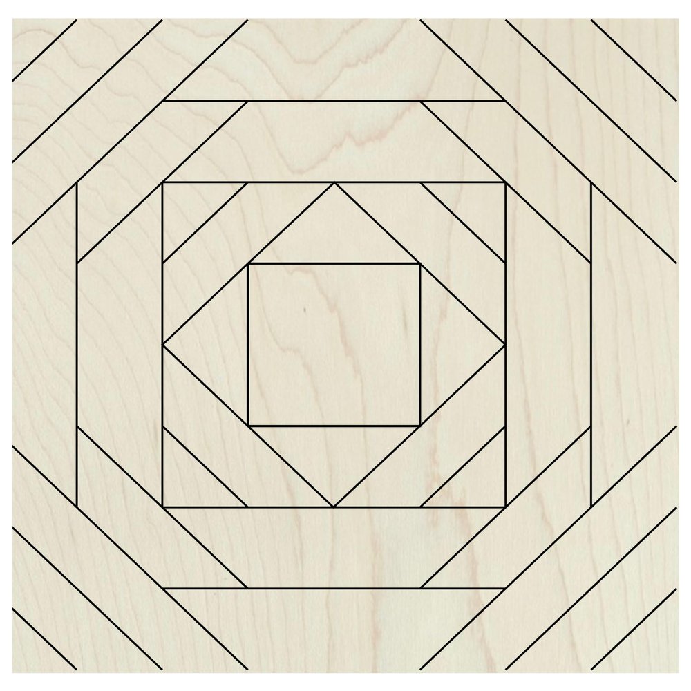 Barn Quilt DIY Sign | Unfinished Wood Quilt Block Painting Sign | DIY Painting Craft Kit for Adults | Farmhouse Wall Art and Quilting Decor (9 inches, Classic Pineapple Quilt)