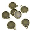 200 PCS Antique Bronze Tone Jewelry Making Charms Findings Suppliers U5RI3V Two Sided Cabochon Setting Base view 1
