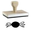 Hampton Studios Wrapped Candy Rubber Stamp, Wood 1 X 2 with Foam Cushion view 1