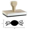 Hampton Studios Wrapped Candy Rubber Stamp, Wood 1 X 2 with Foam Cushion view 4