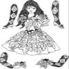 Hampton Studios Fall Fairy Dancing Doll Rubber Stamp, 4 X 3 Wood Stamp view 2