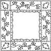 Hampton Studios Christmas Quilt Frame Rubber Stamp, 2 X 2 Wood Stamp view 2