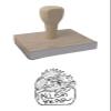Hampton Studios October Fall is in The Air Rubber Stamp, 3 X 2 Wood Stamp view 1