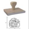 Hampton Studios October Fall is in The Air Rubber Stamp, 3 X 2 Wood Stamp view 4