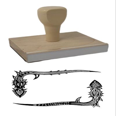 Hampton Studios Pelicos Address Label Rubber Stamp, 3 X 4 Wood Stamp